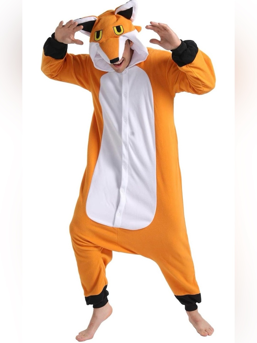 NEW Adult Size Small Fox Animal Cosplay Costume Onesie Unisex S